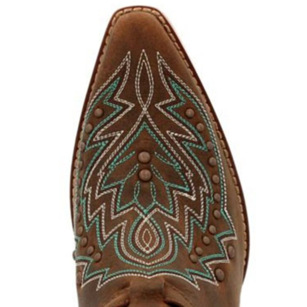 Women's Durango Crush Studded Booties Snip Toe Distressed Brown, Size 6, NWOB